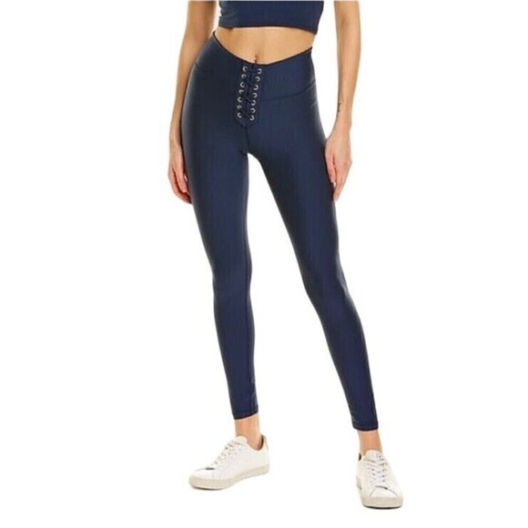 WeWoreWhat Blue Lace up Leggings. NWT - Picture 2 of 9
